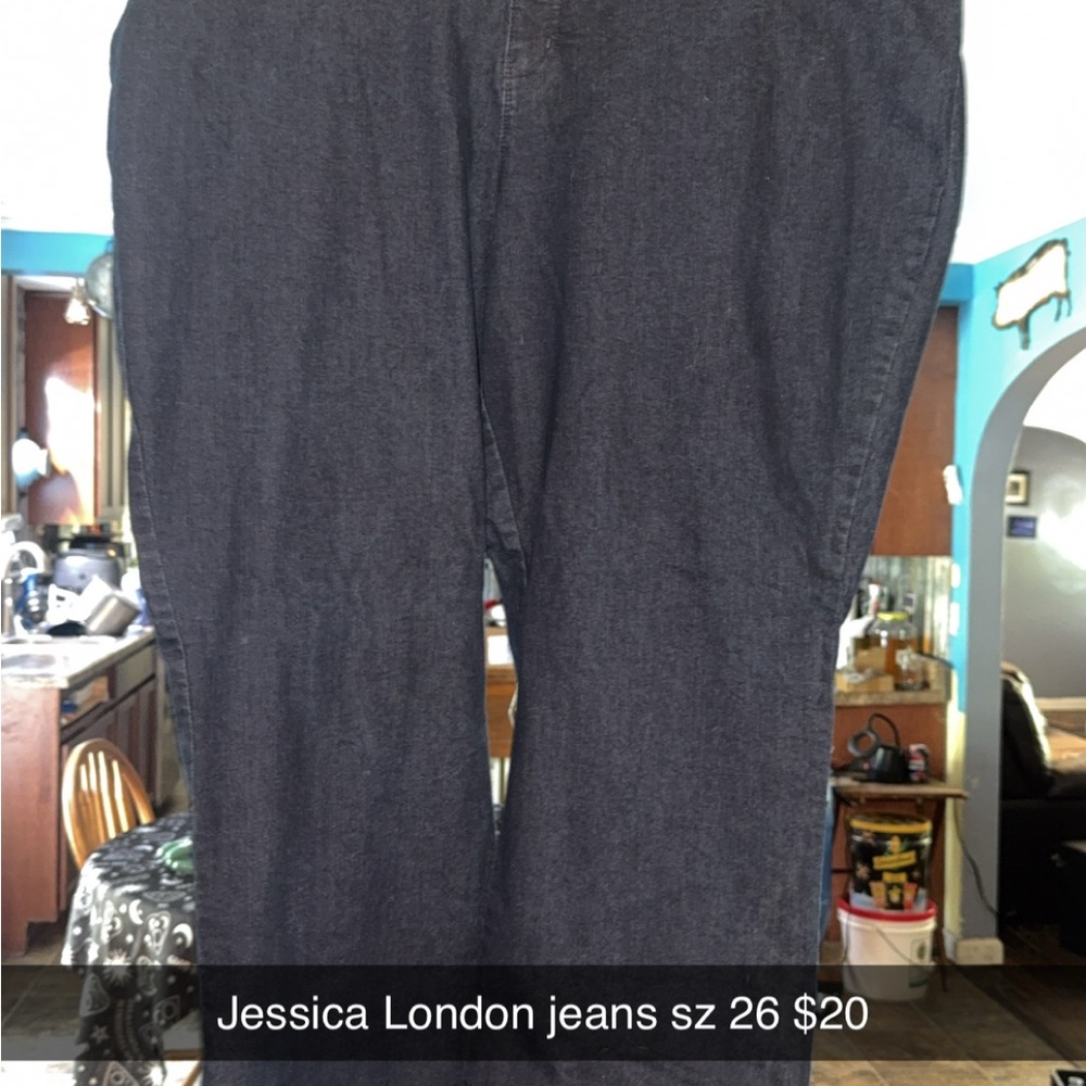 Jessica London Women's Navy Straight Leg Jeans